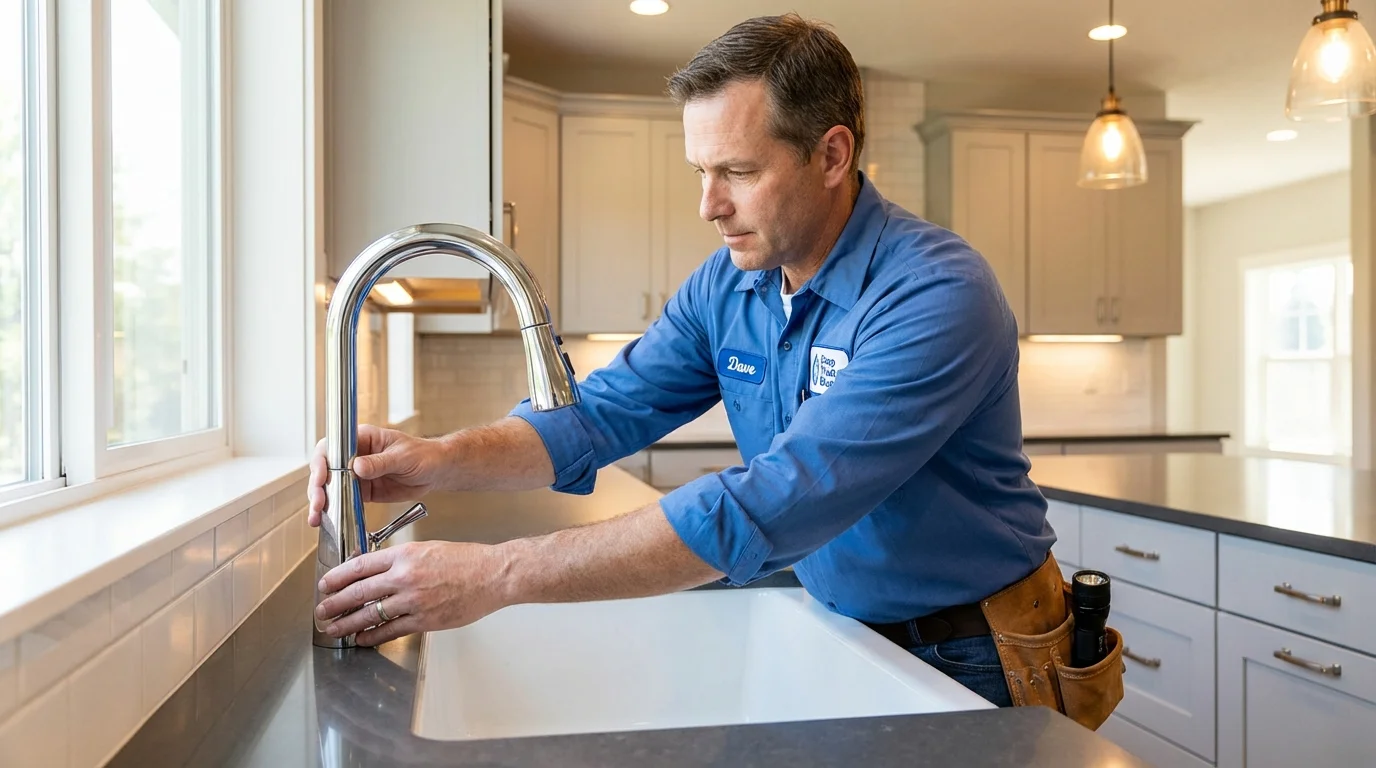 Kitchen faucet installation by Johns Plumbing LLC in Folly Beach