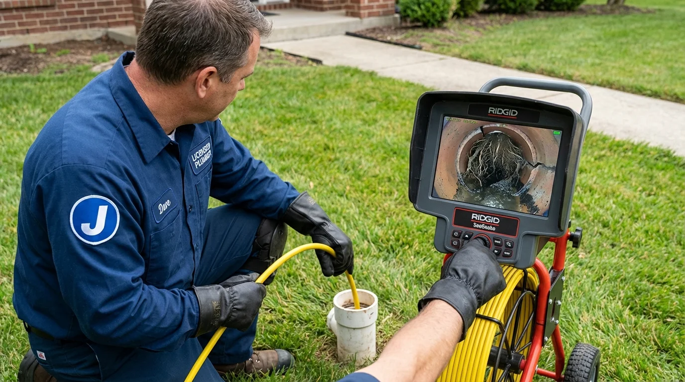 Sewer camera inspection being performed by Johns Plumbing LLC in Folly Beach
