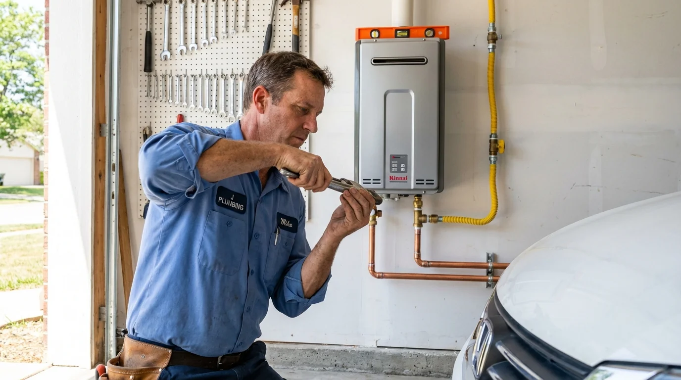 Tankless water heater installation by a Johns Plumbing LLC plumber in Folly Beach